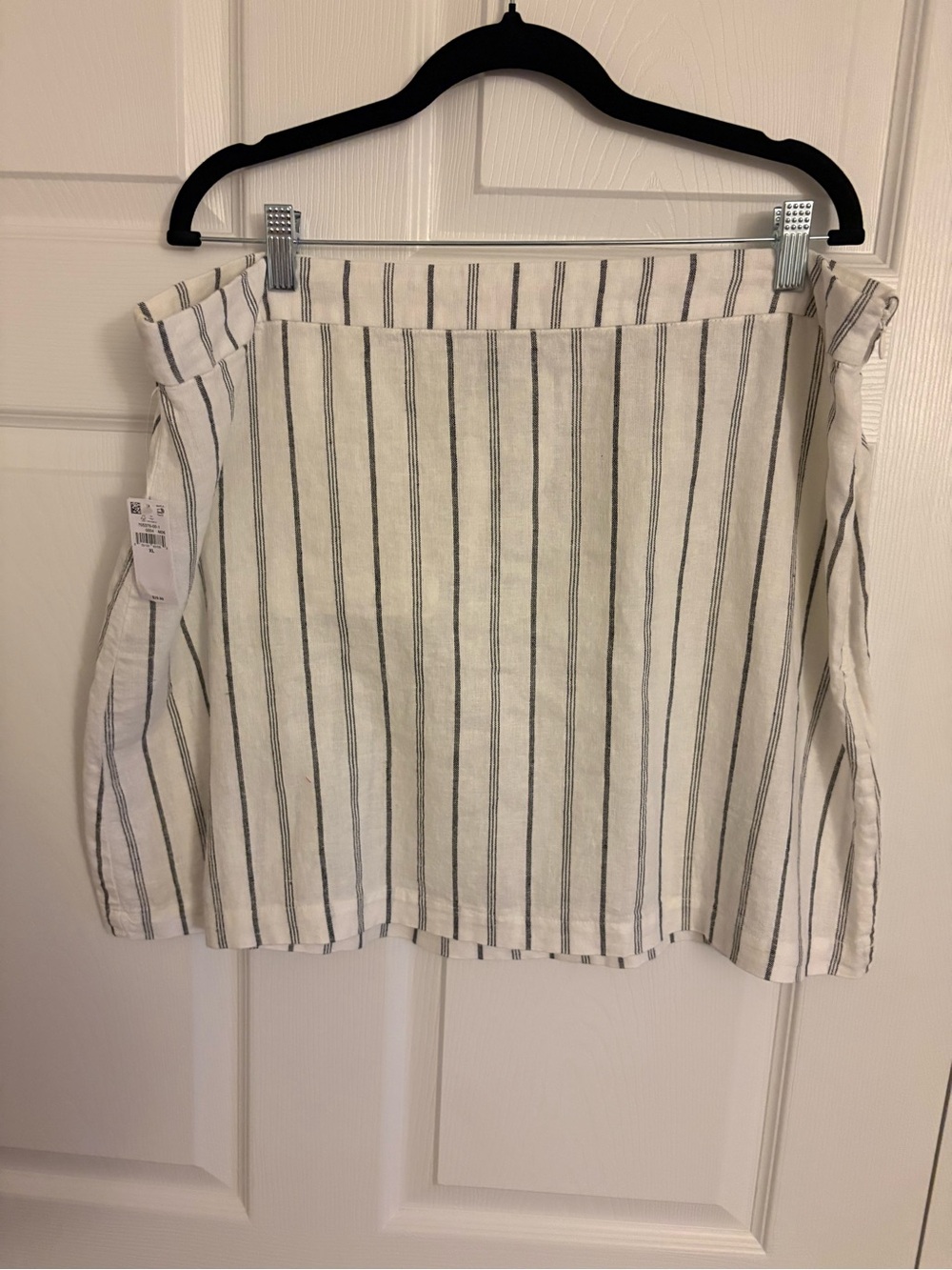 Old Navy Women’s Striped White Linen-Blend Skirt (XL) New